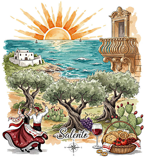 La nostra Terra, il Salento, in un disegno